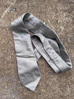 Andrew’s Ties Vintage Silk Classic Textured Taupe/Champagne Men's Tie.